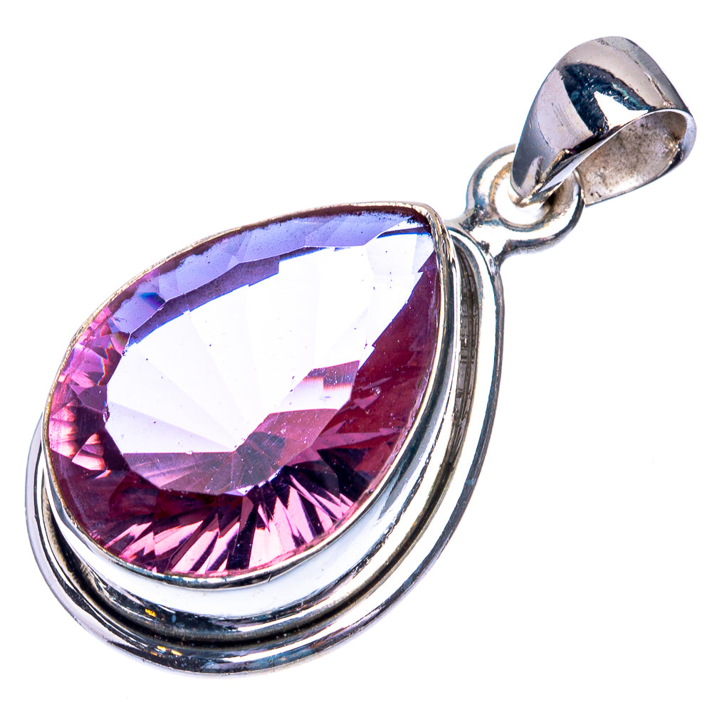 Faceted Color Change Alexandrite (Lab.) Pendant 1 1/4" (925 Sterling Silver) P39310