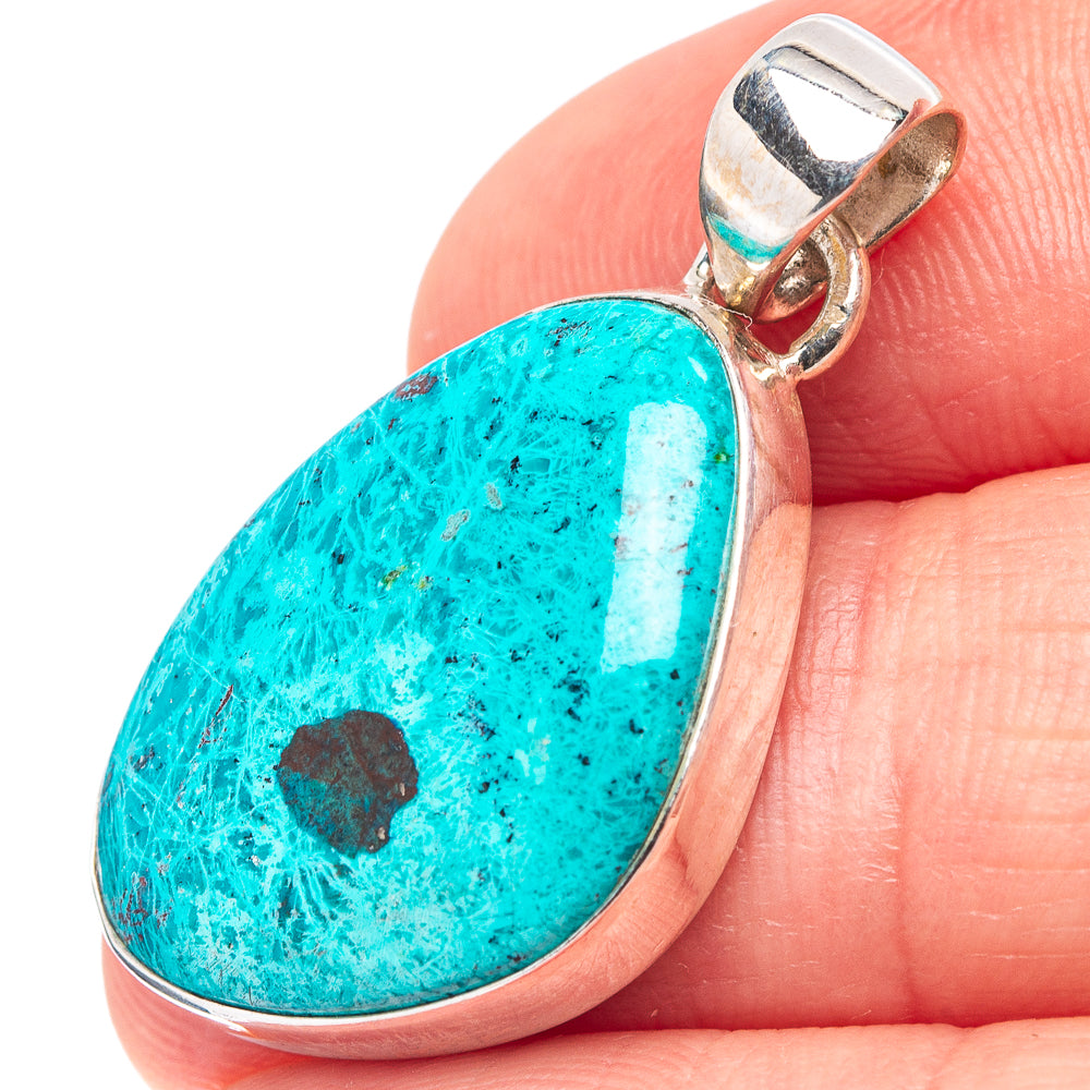 Shattuckite Pendant 1 1/4" (.925 Sterling Silver)