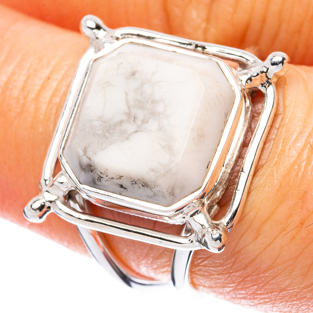 Premium Howlite 925 Sterling Silver Ring Size 6.75 Ana Co R3519