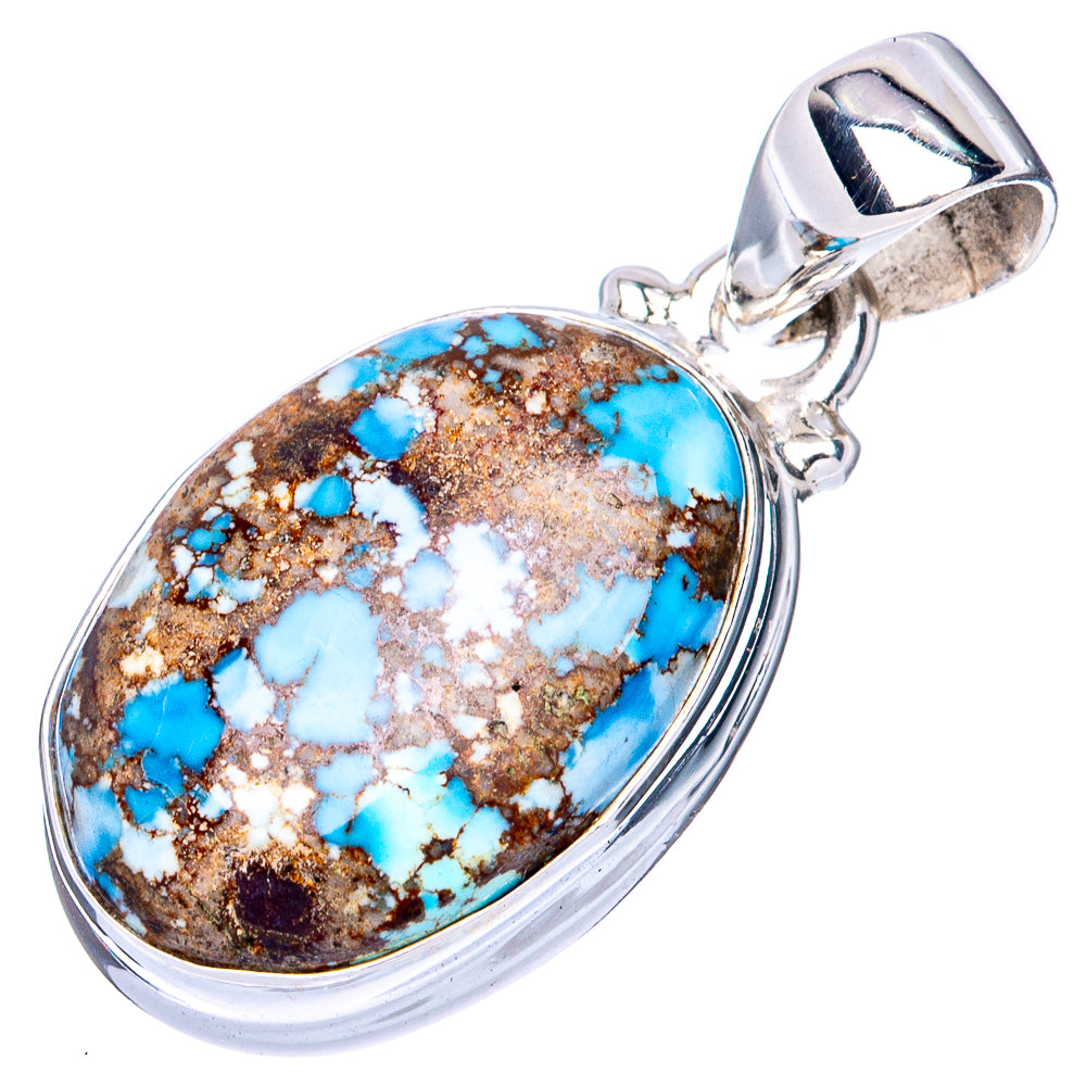 Golden Hills Turquoise 925 Sterling Silver Pendant 1 1/4" (925 Sterling Silver) P41869