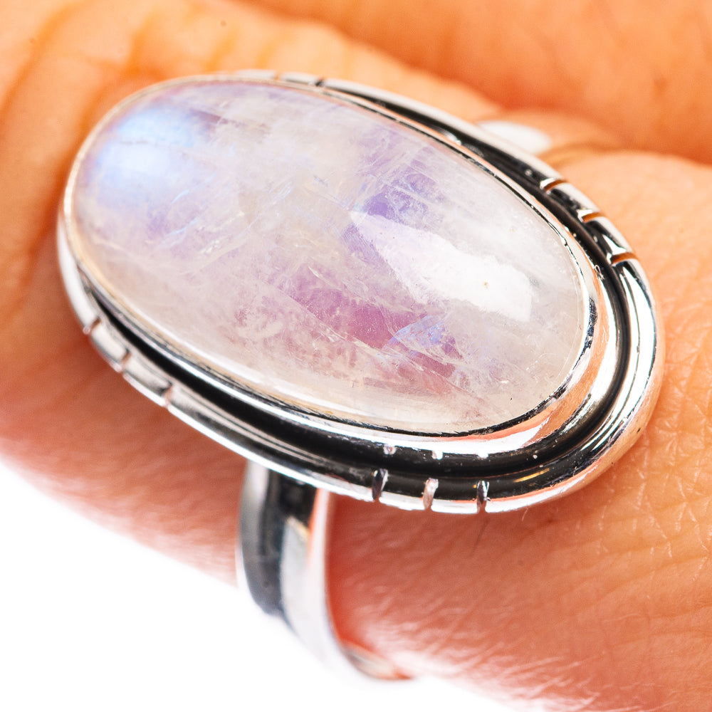 Rainbow Moonstone Ring Size 8.75 (925 Sterling Silver) RING143417