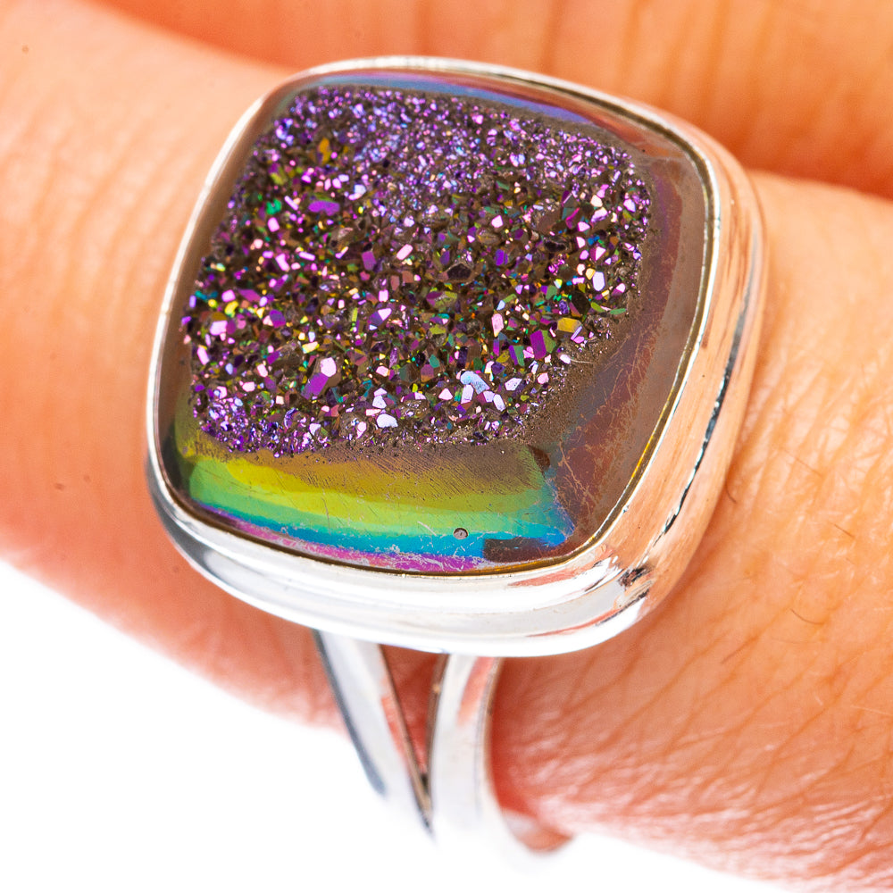 Metallic Druzy Ring Size 9.5 (925 Sterling Silver) R1941