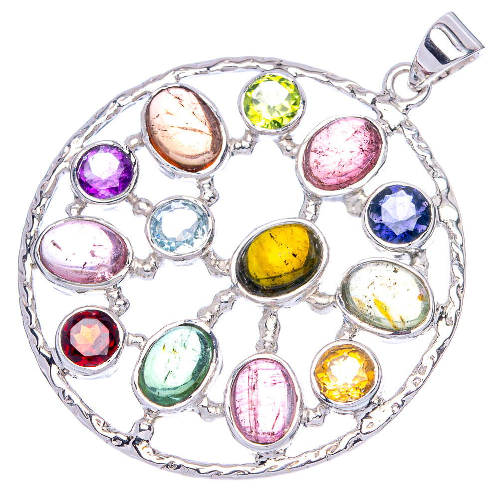 Signature Multi-stone Pendant 1 7/8" (925 Sterling Silver) P41826