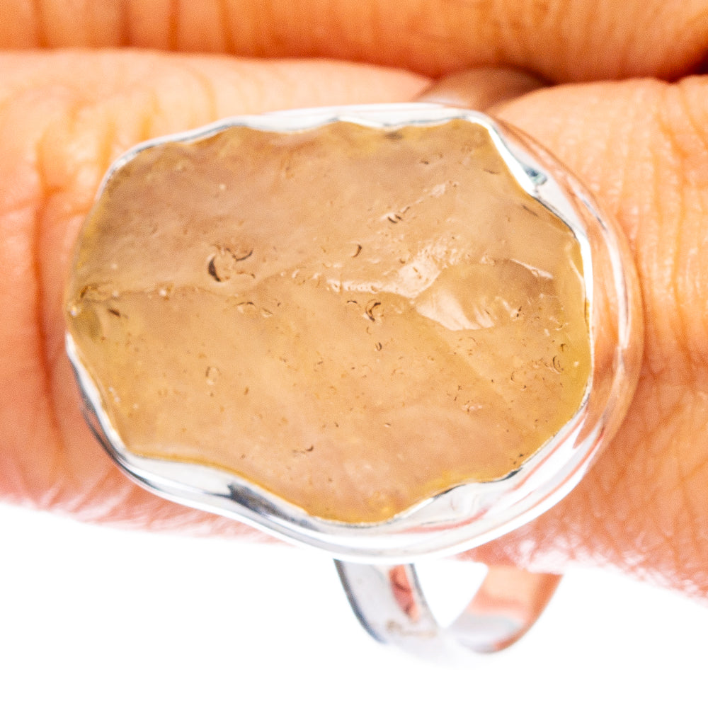 Libyan Desert Glass 925 Sterling Silver Ring Size 12 (925 Sterling Silver) R6224