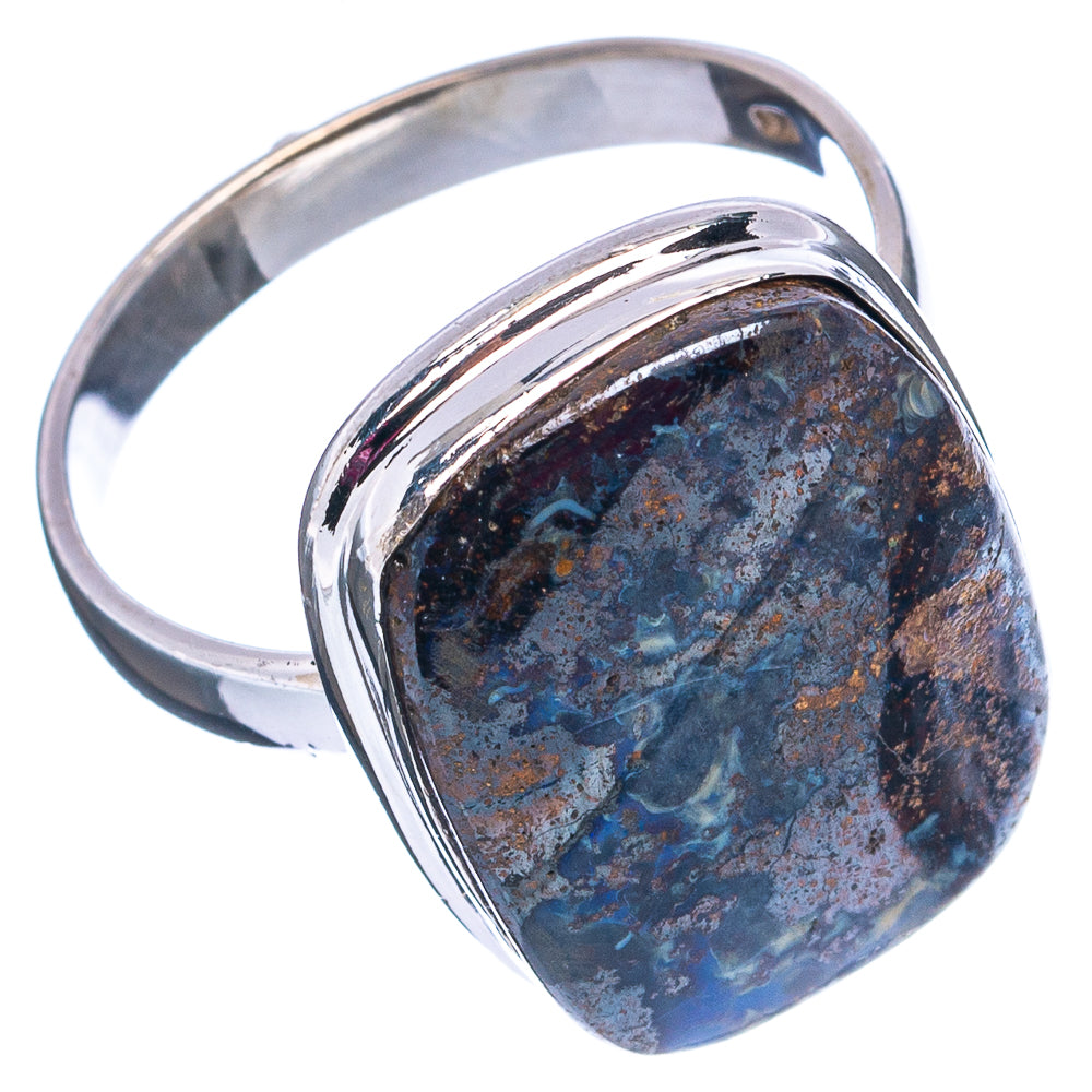 Rare Boulder Opal Ring Size 10 (.925 Sterling Silver)