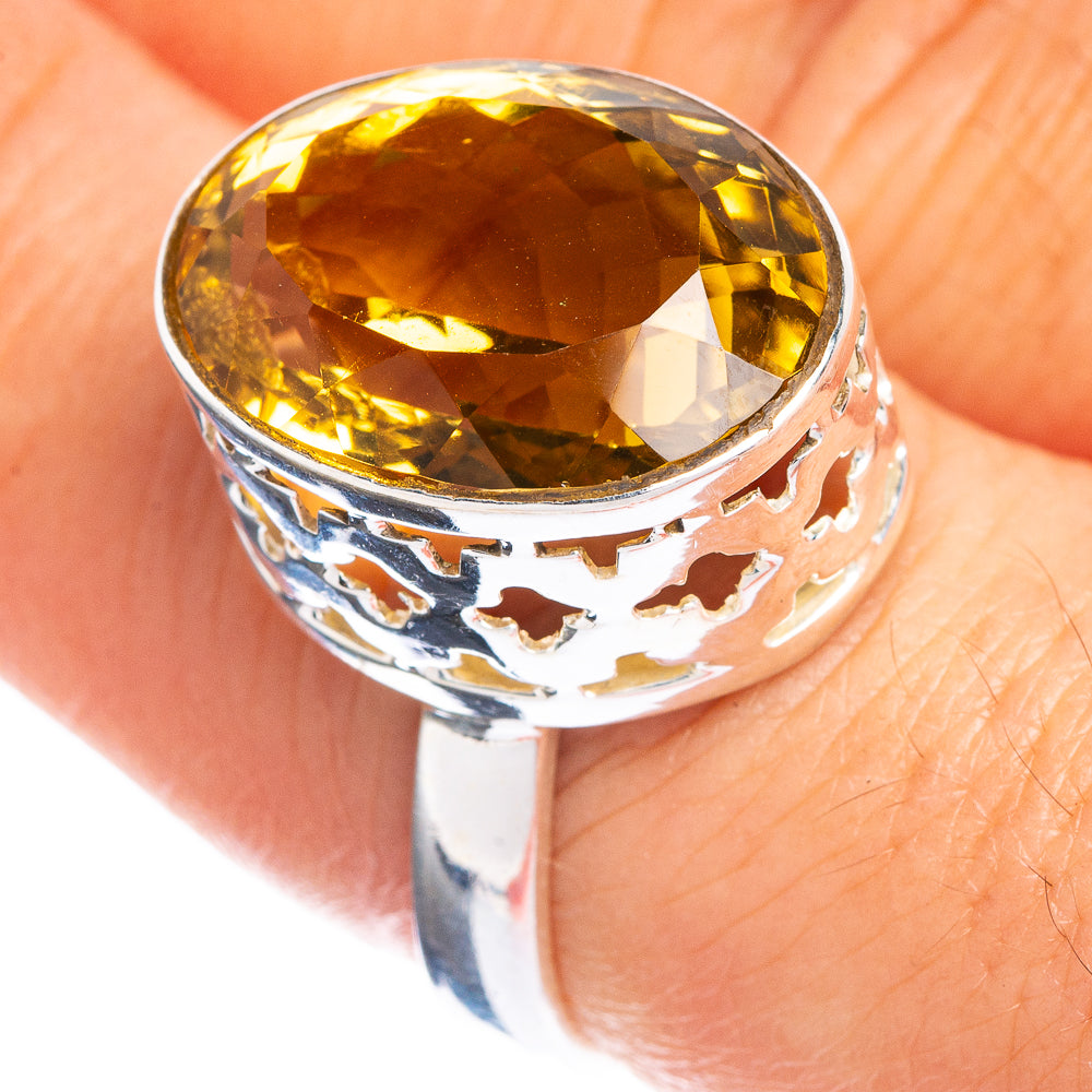Faceted Citrine Ring Size 7.75 (925 Sterling Silver) R144295