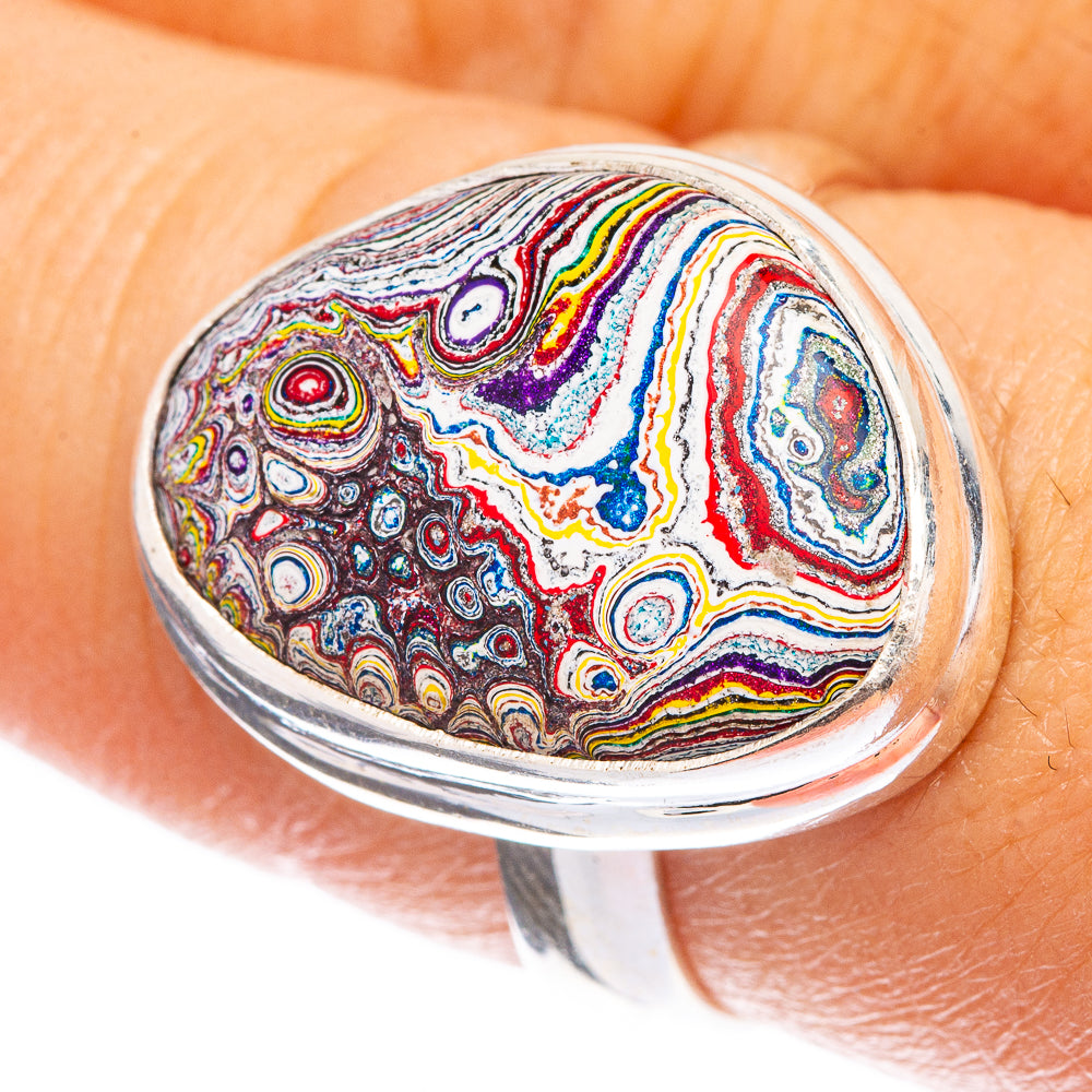Fordite Ring Size 8 (925 Sterling Silver) R142671