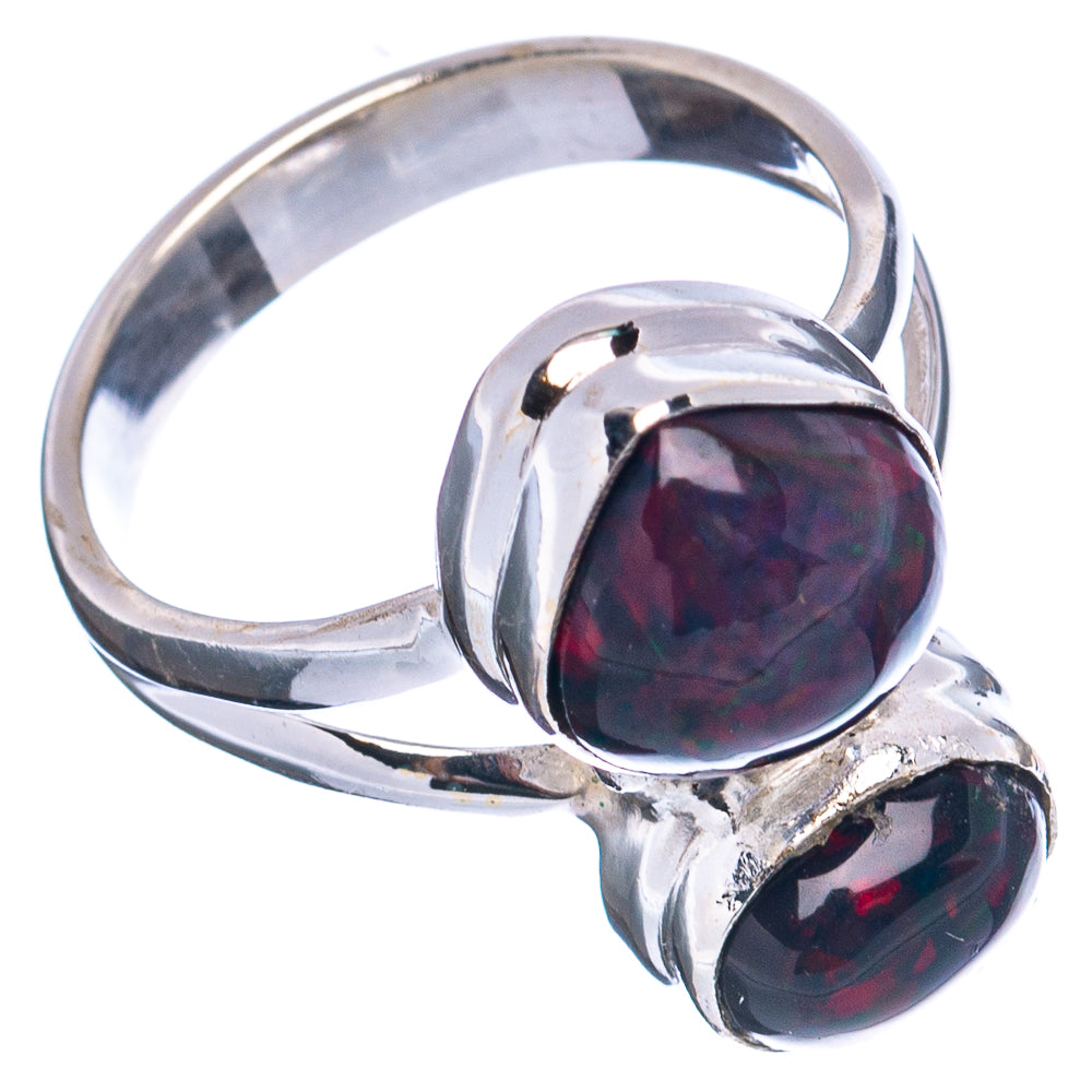 Premium Black Opal Ring Size 6 (.925 Sterling Silver)
