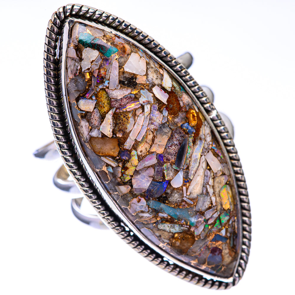 Huge Brecciated Ethiopian Opal Ring Size 10.75 (925 Sterling Silver) R140623