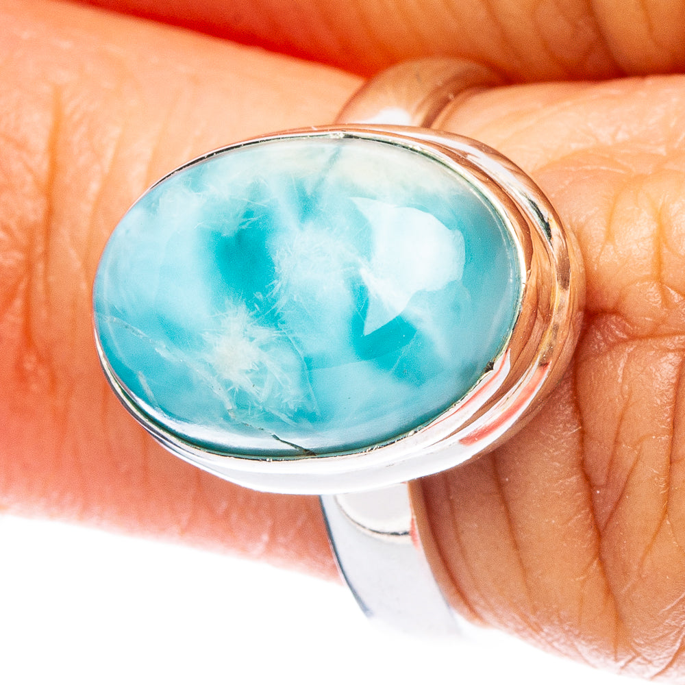 Larimar Ring Size 5.75 (925 Sterling Silver) R6783