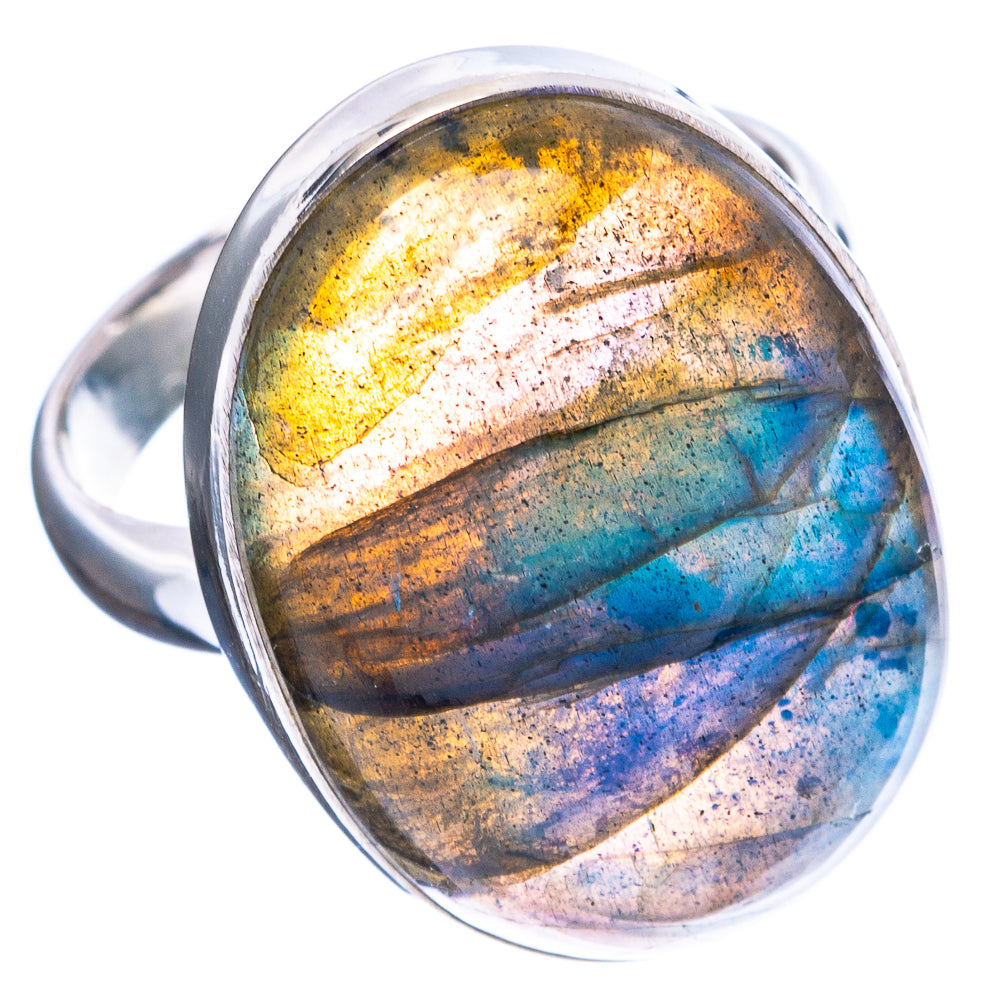 Labradorite Ring Size 7.75 (925 Sterling Silver) R4695