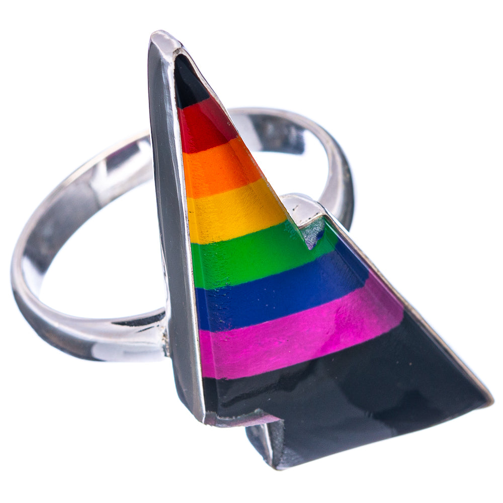 Premium Rainbow Bolt Ring Size 9.5 (.925 Sterling Silver)