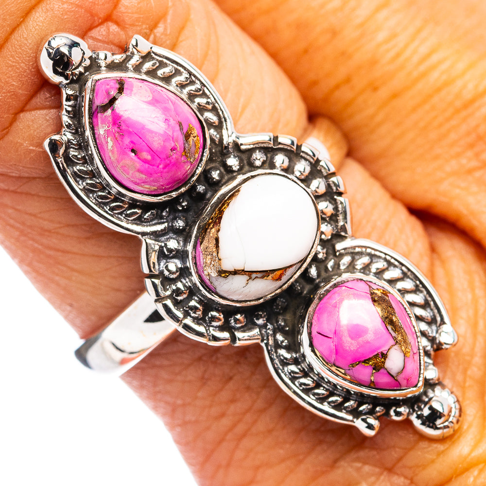 Cotton Candy Turquoise Ring Size 9 (.925 Sterling Silver)