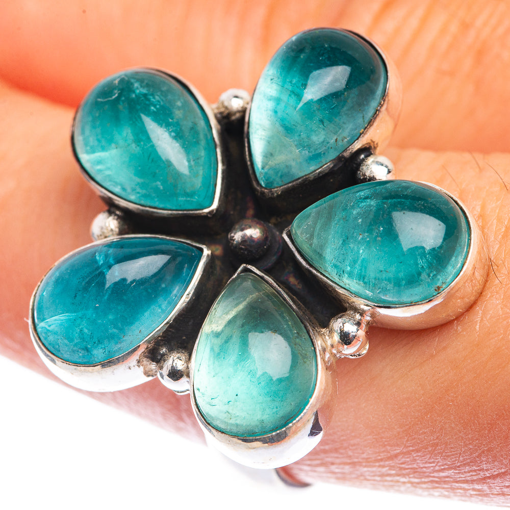 Blue Fluorite Ring Size 7.5 (925 Sterling Silver) RING143246