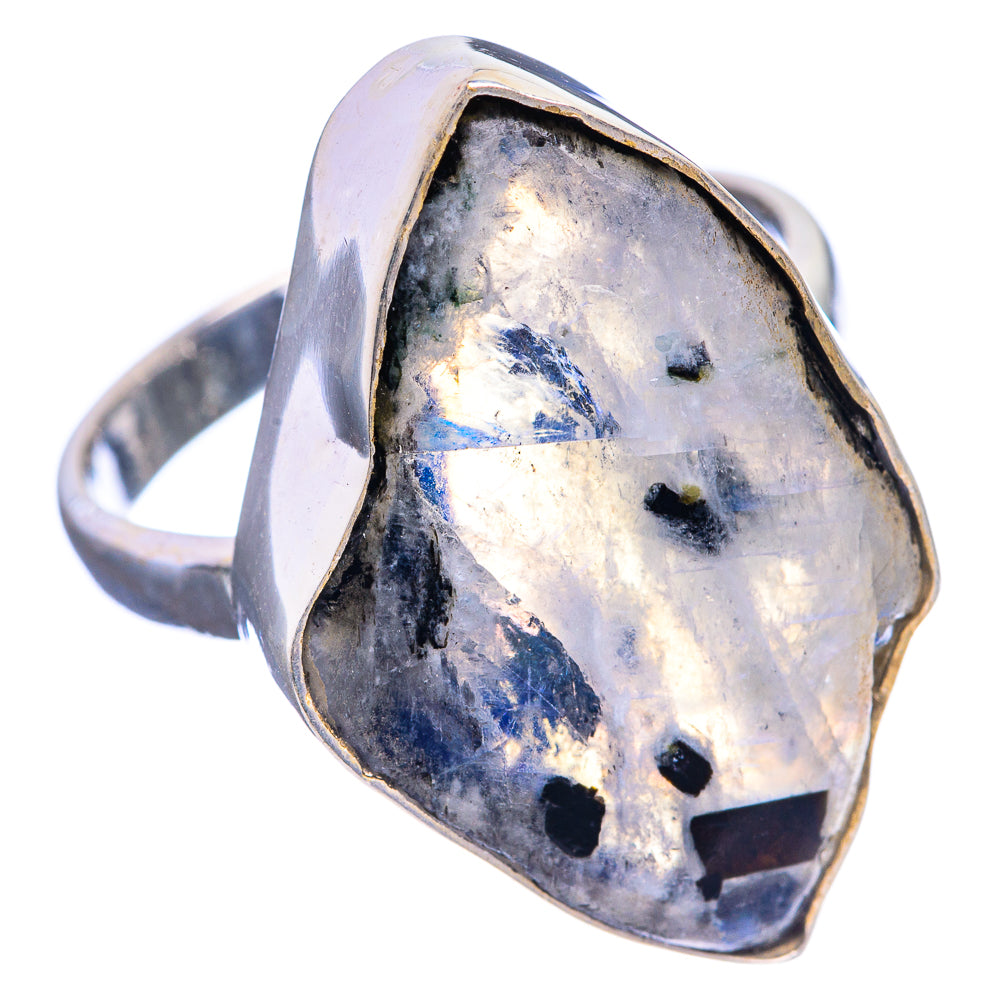 Rough Rainbow Moonstone Ring Size 10.75 (925 Sterling Silver) R143105