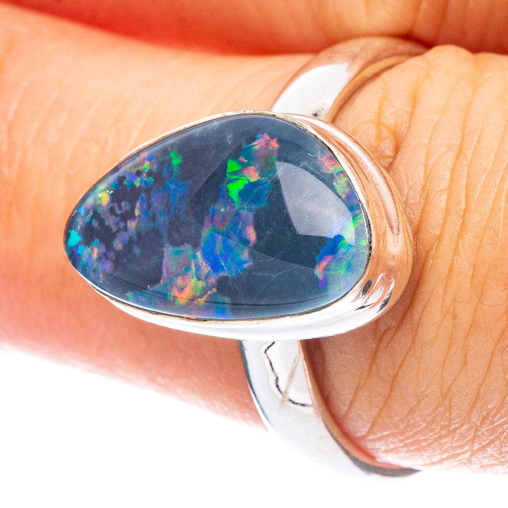 Rare Triplet Opal Ring Size 8 (925 Sterling Silver) R7248