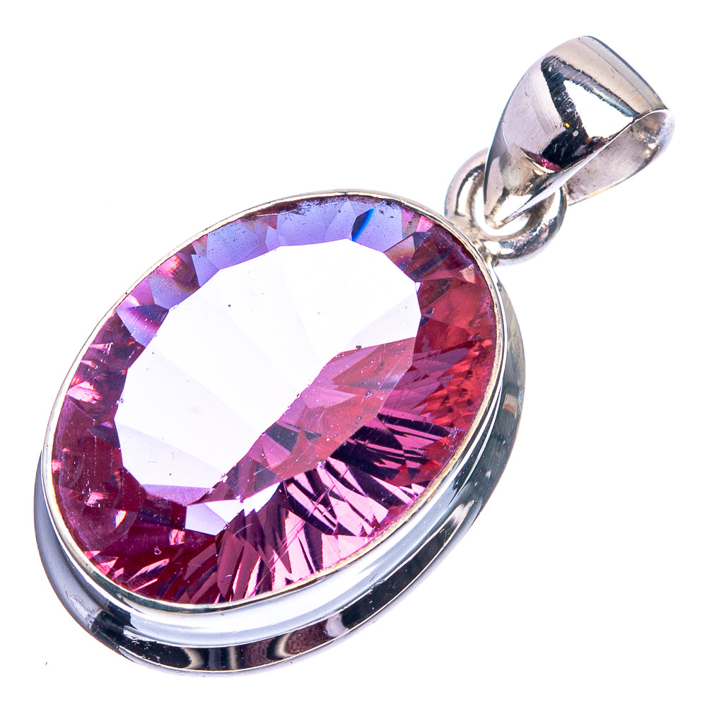 Faceted Color Change Alexandrite (Lab.) Pendant 1 1/8" (925 Sterling Silver) P38984