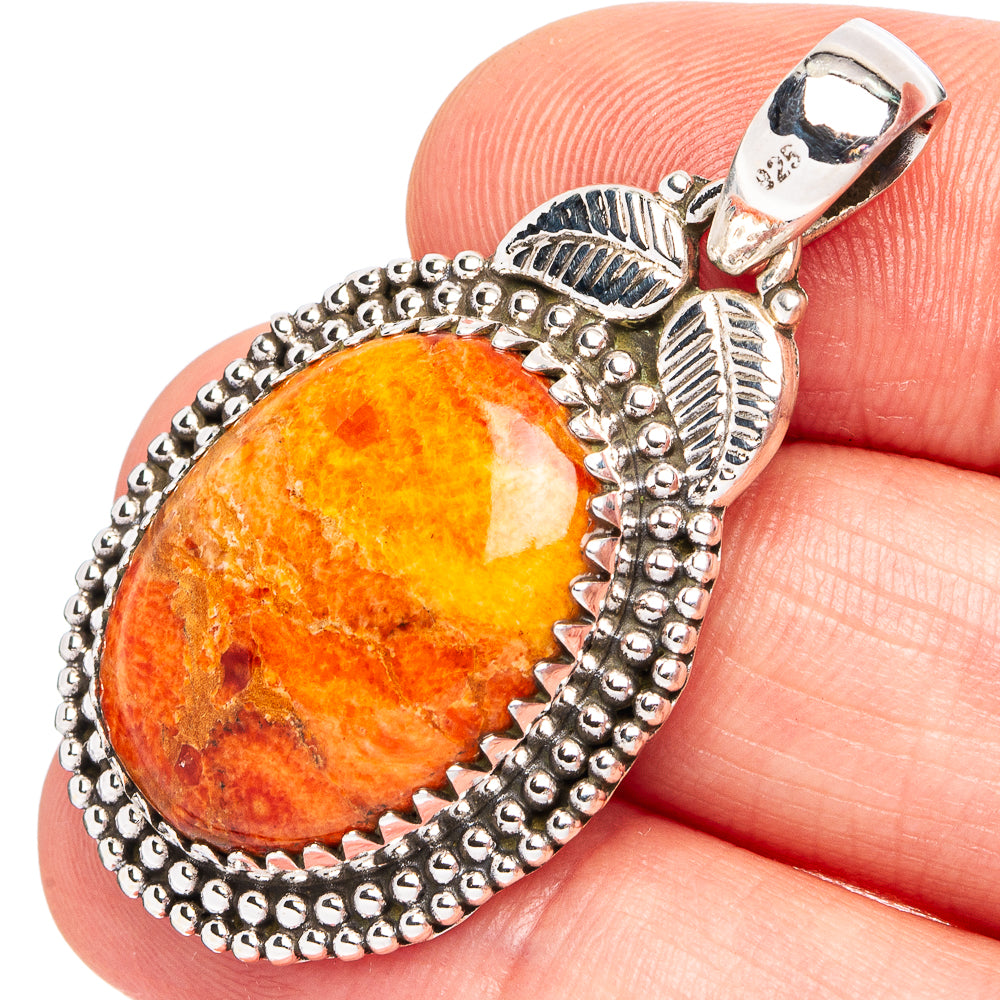 Sponge Coral Pendant 1 5/8" (.925 Sterling Silver)