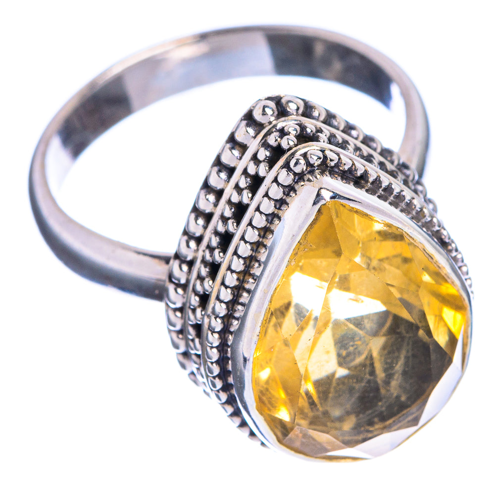 Faceted Citrine Ring Size 7.75 (925 Sterling Silver) R144267
