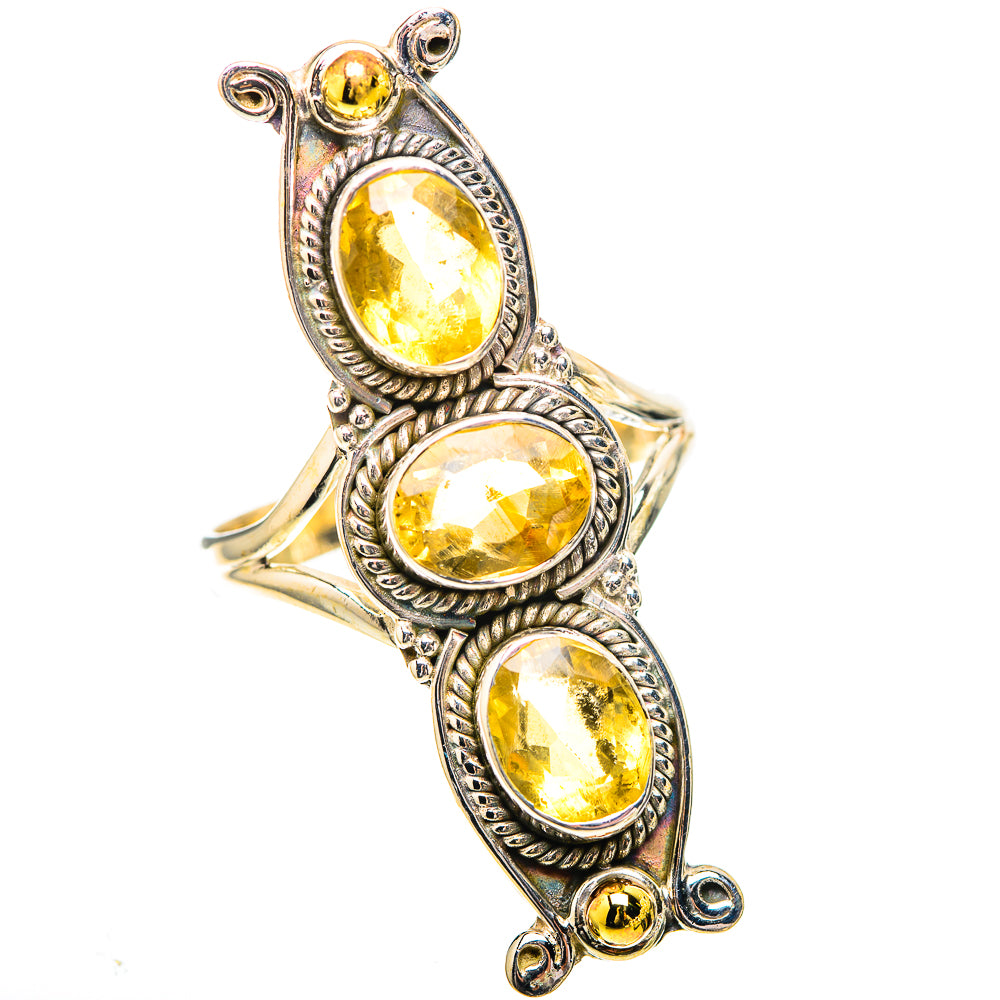 Large Faceted Citrine 925 Sterling Silver Ring Size 9.5 (925 Sterling Silver) RING139483