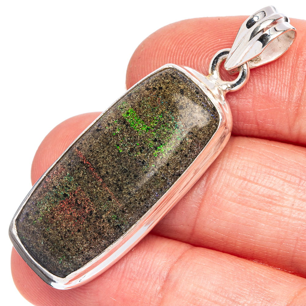 Rare Andamooka Matrix Opal Pendant 1 3/4" (925 Sterling Silver) P40466