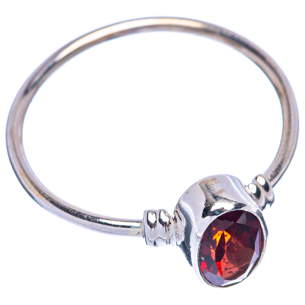 Garnet Dainty Ring Size 7.25 (925 Sterling Silver) R145627