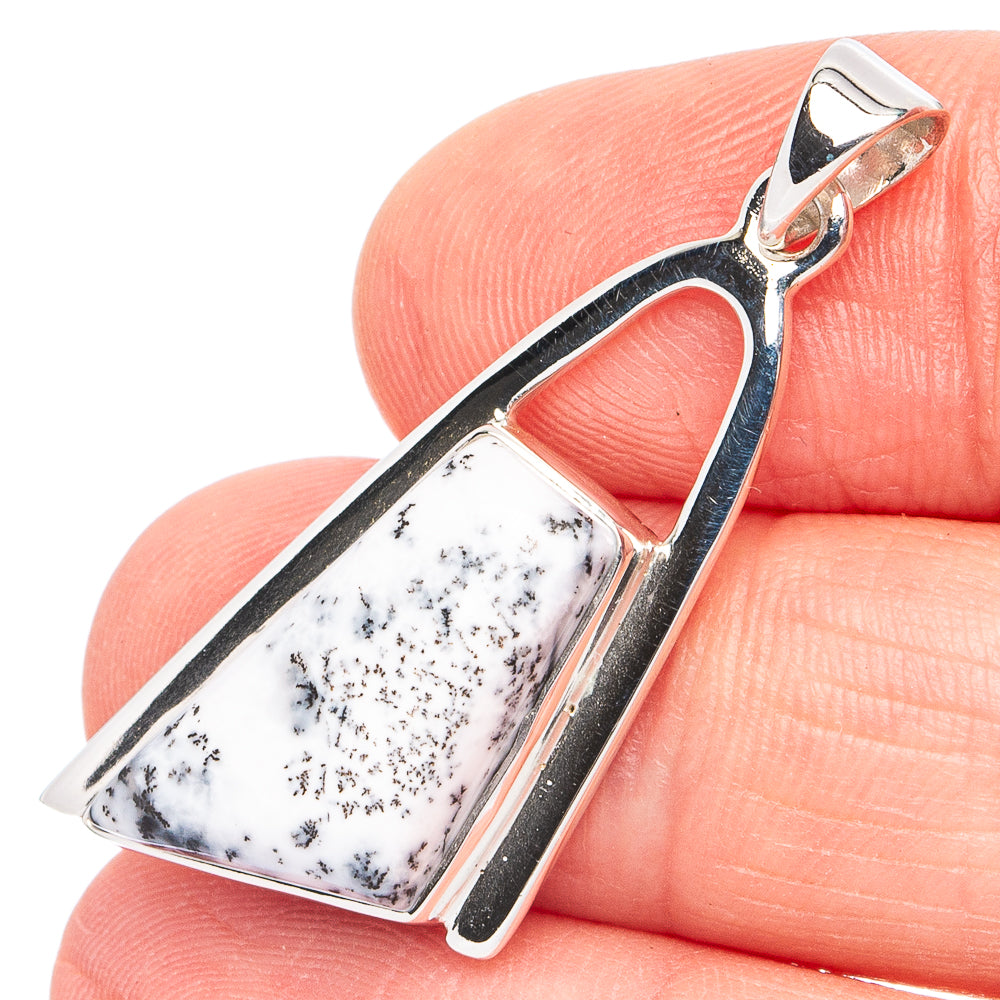 Premium Dendritic Opal Pendant 1 5/8" (925 Sterling Silver) P45049