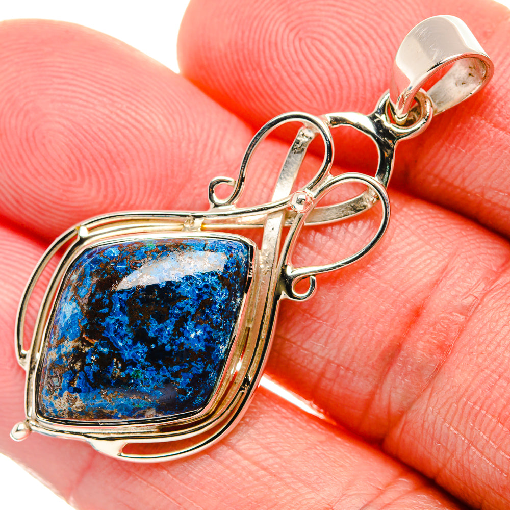 Premium Shattuckite 925 Sterling Silver Pendant 1 7/8" (925 Sterling Silver) PD37755