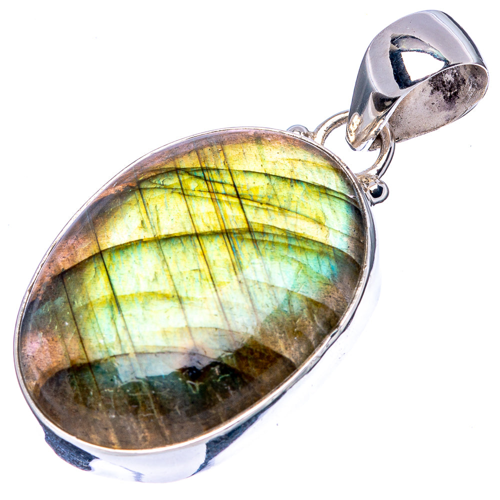 Labradorite Pendant 1 3/4" (925 Sterling Silver) P43152