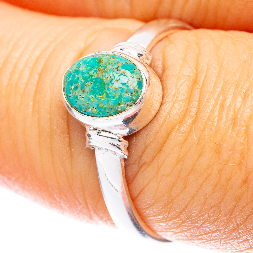 Tibetan Turquoise 925 Sterling Silver Ring Size 7.75 (925 Sterling Silver) R5300