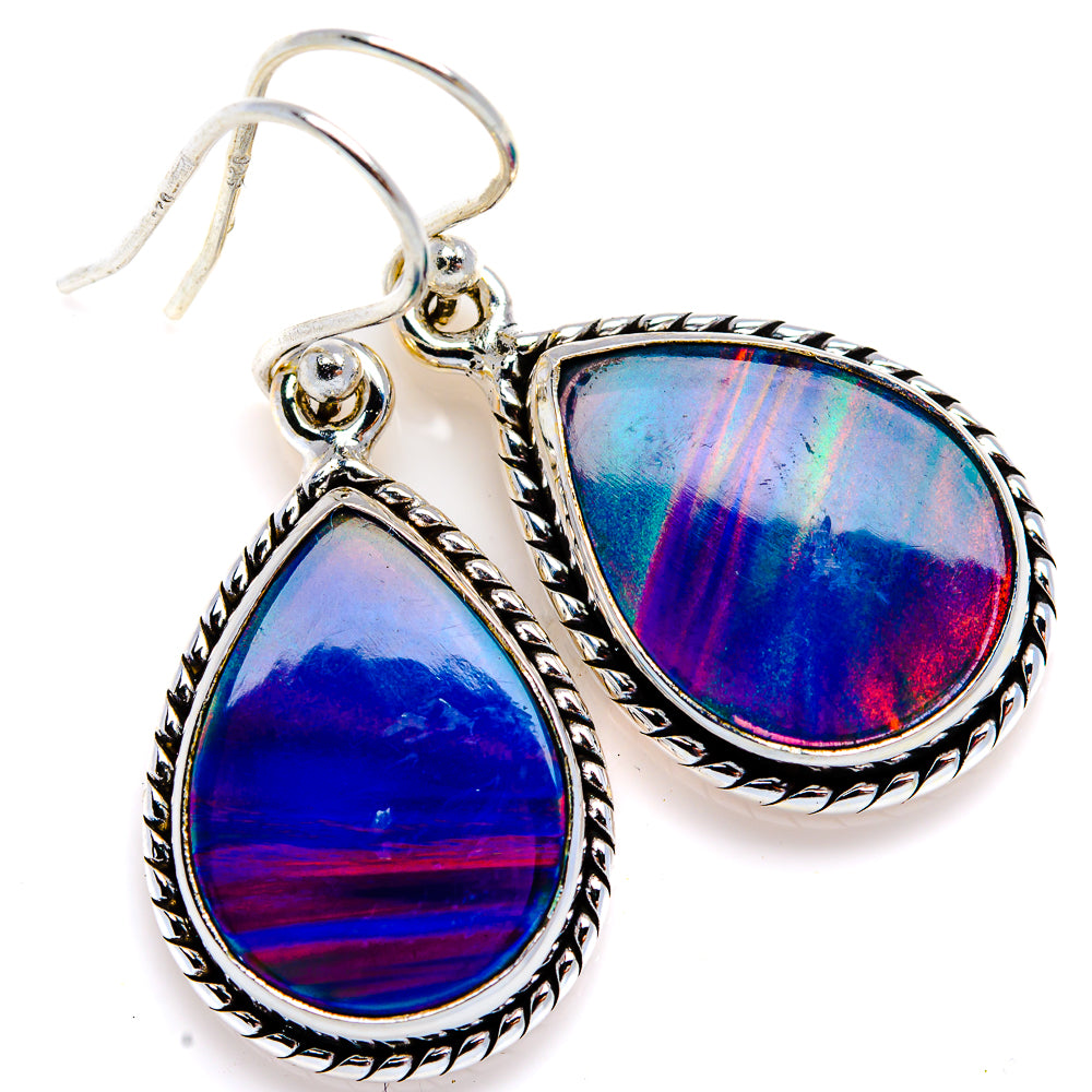 Aura Opal Earrings 1 3/8" (925 Sterling Silver) EARR432076