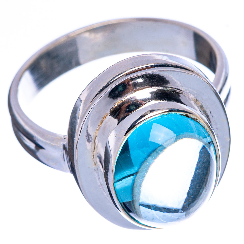 Natural Aquamarine Ring Size 7.5 (925 Sterling Silver) R145931
