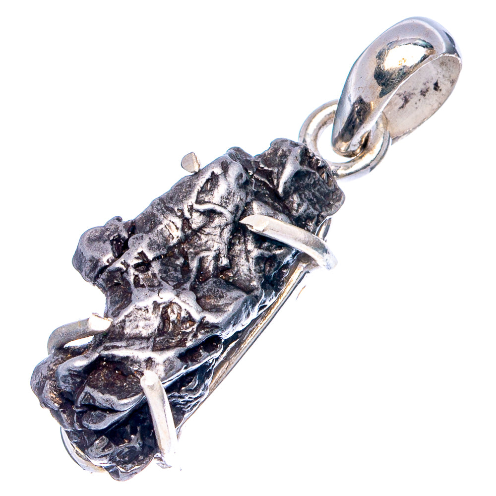 Rare Campo Del Cielo Meteorite Pendant 1 1/8" (.925 Sterling Silver)