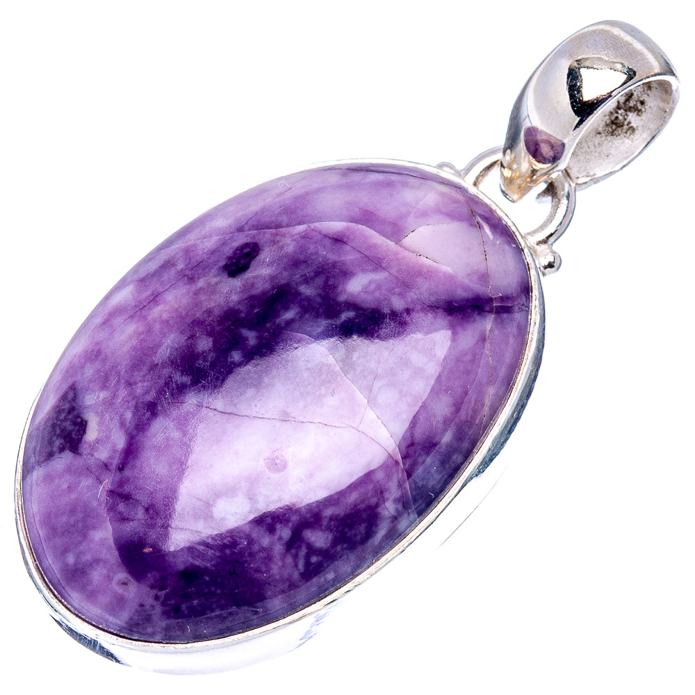 Tiffany Stone Pendant 1 5/8" (.925 Sterling Silver)