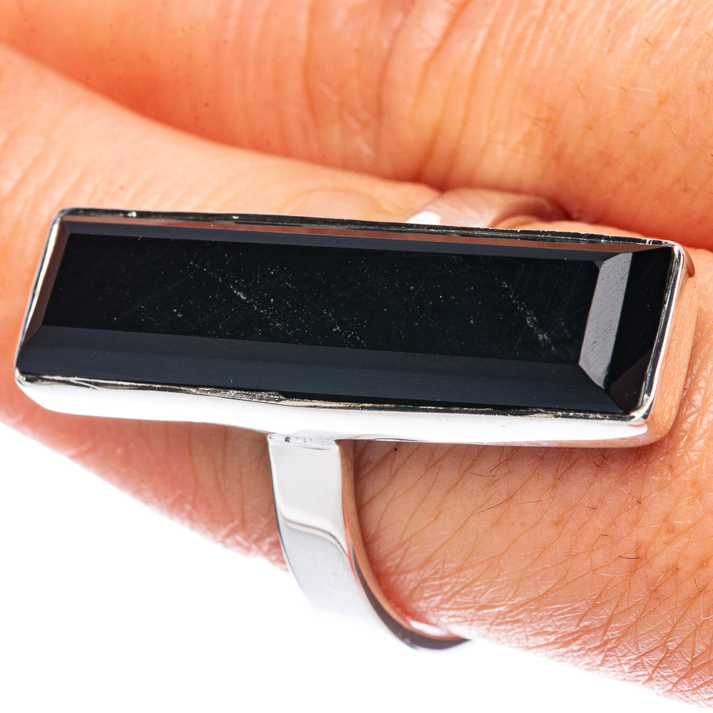 Premium Black Onyx Ring Size 9 (925 Sterling Silver) R2618