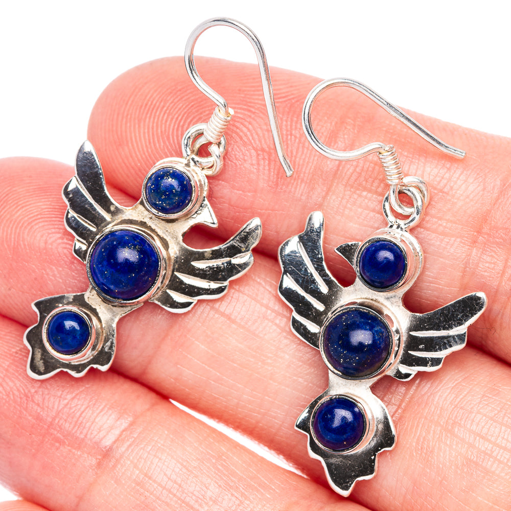 Lapis Lazuli Bird Earrings 1 5/8" (925 Sterling Silver) E433238