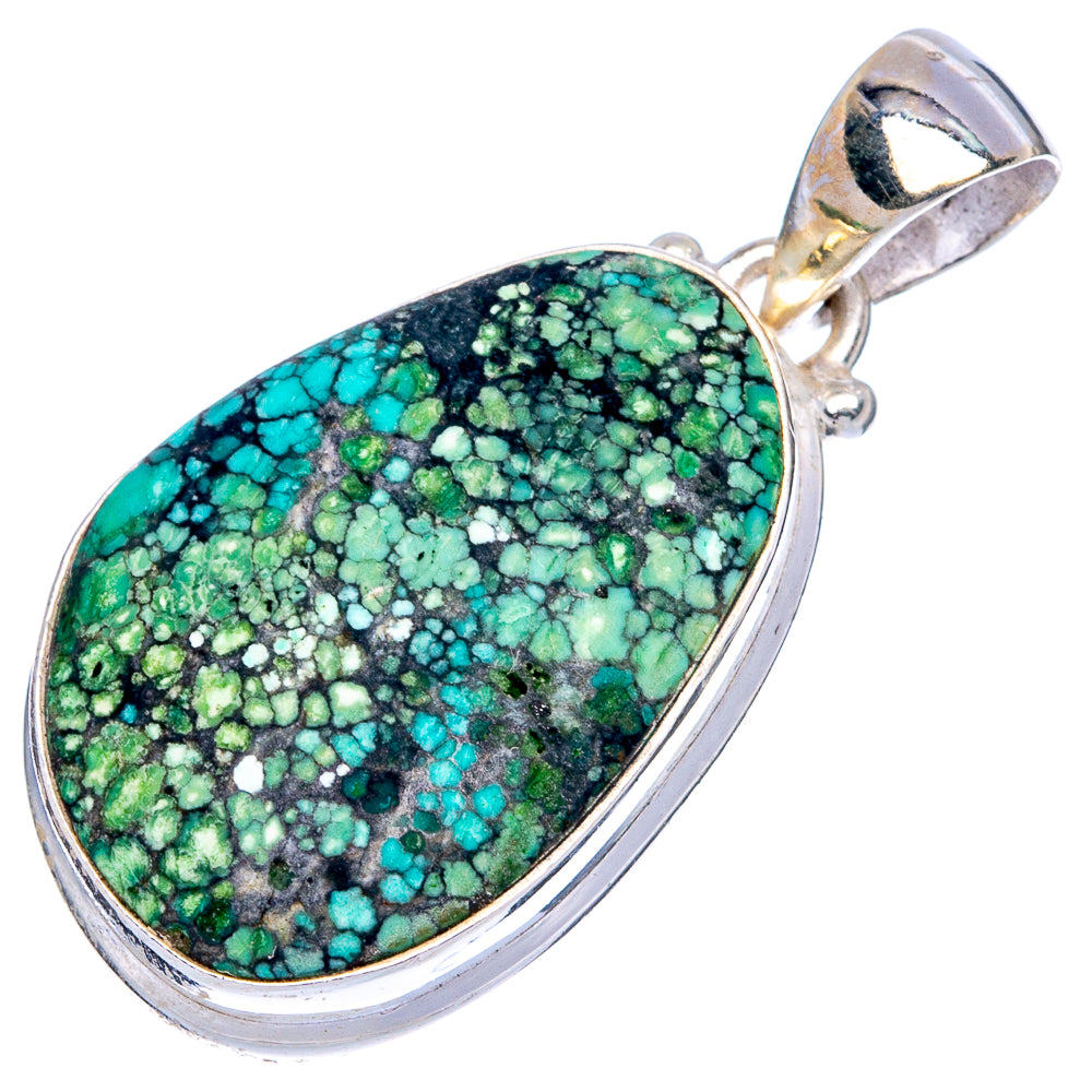 Rare Arizona Spiderweb Turquoise Pendants 1 3/8" (925 Sterling Silver) P43249