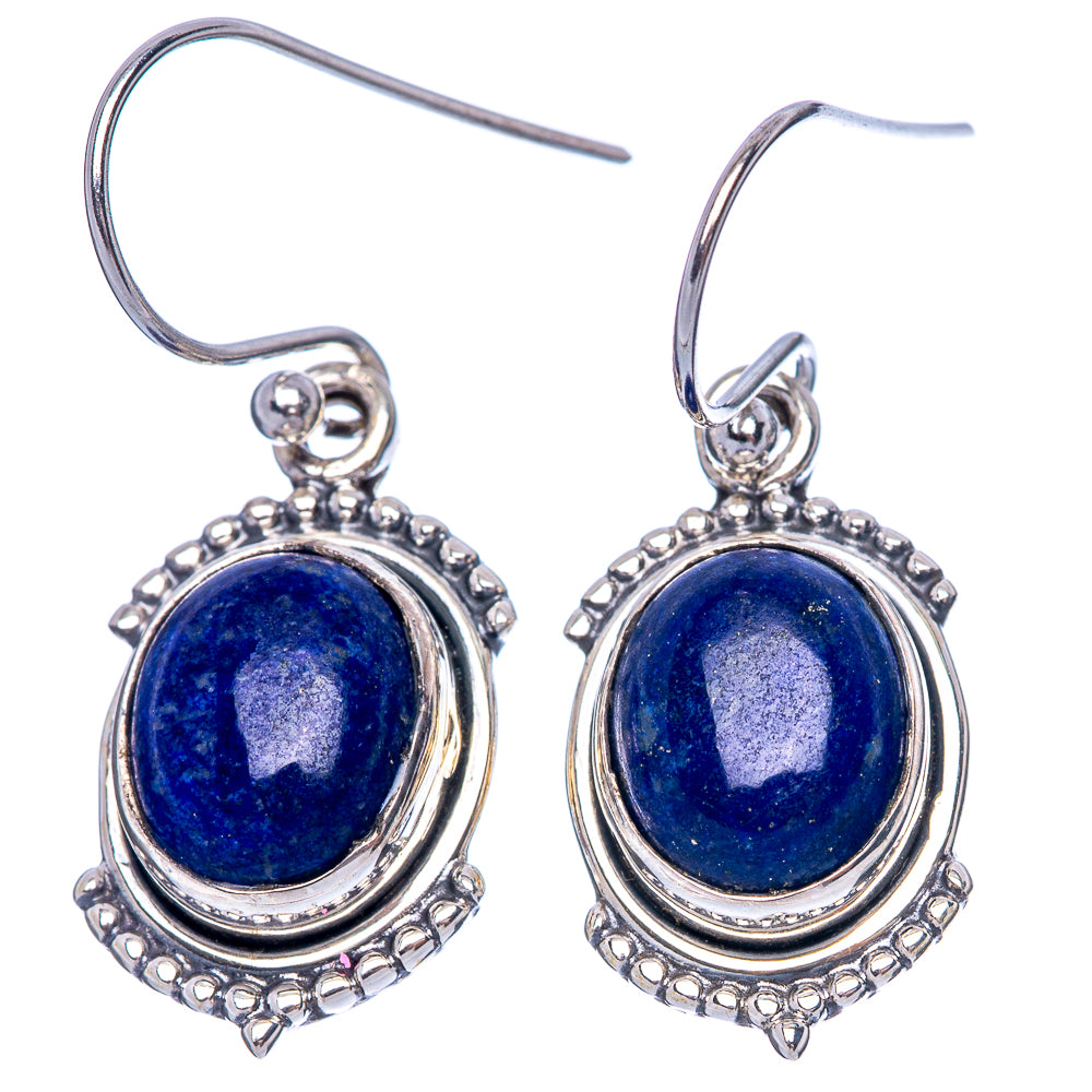 Lapis Lazuli Dainty Earrings 1 3/8" (925 Sterling Silver) E2014