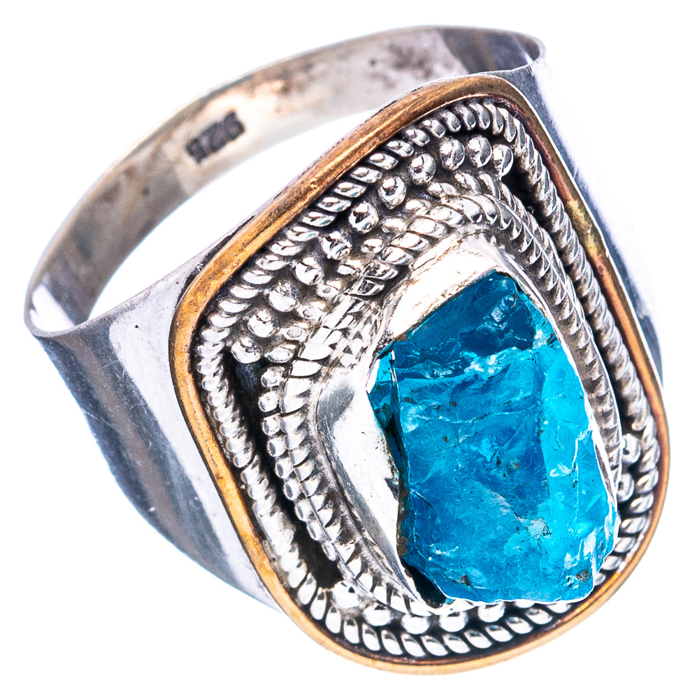 (Classic Series) Apatite Ring Size 6.5 (.925 Sterling Silver)