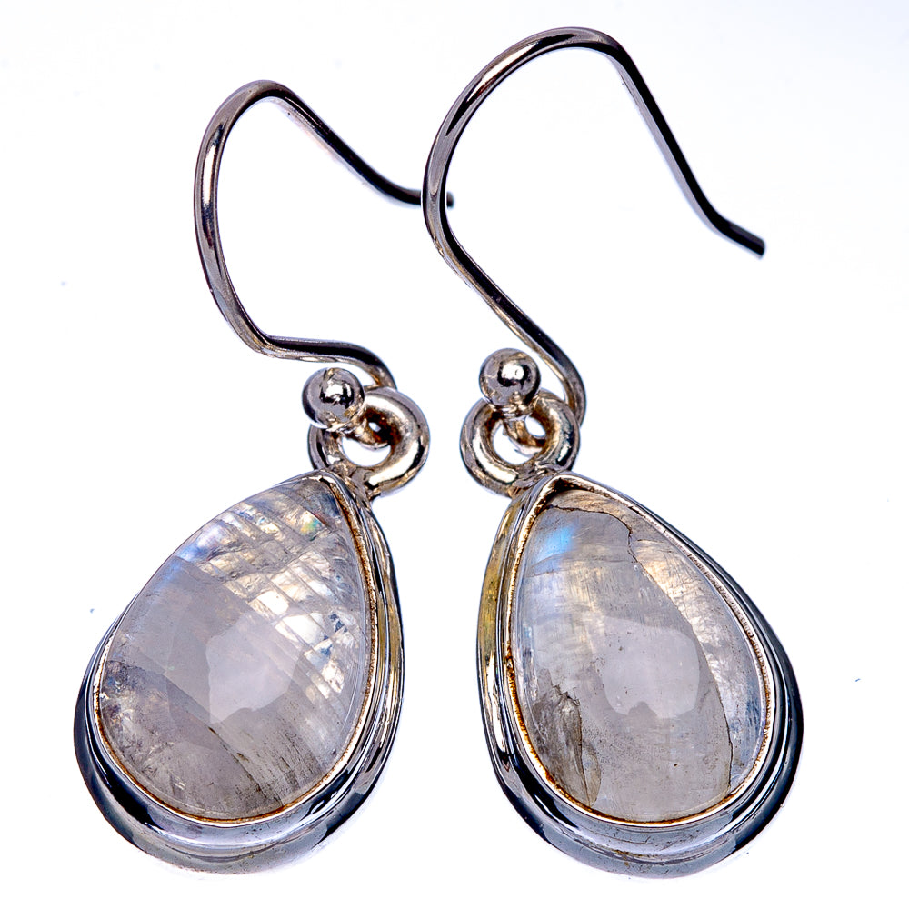 Rainbow Moonstone Earrings 1 1/4" (925 Sterling Silver) E433413