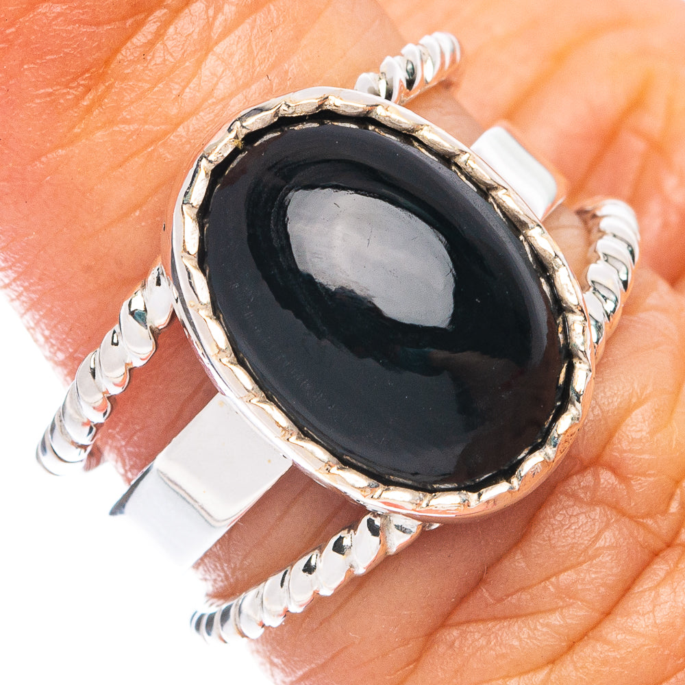 Premium Black Onyx Ring Size 5.75 (925 Sterling Silver) R7655