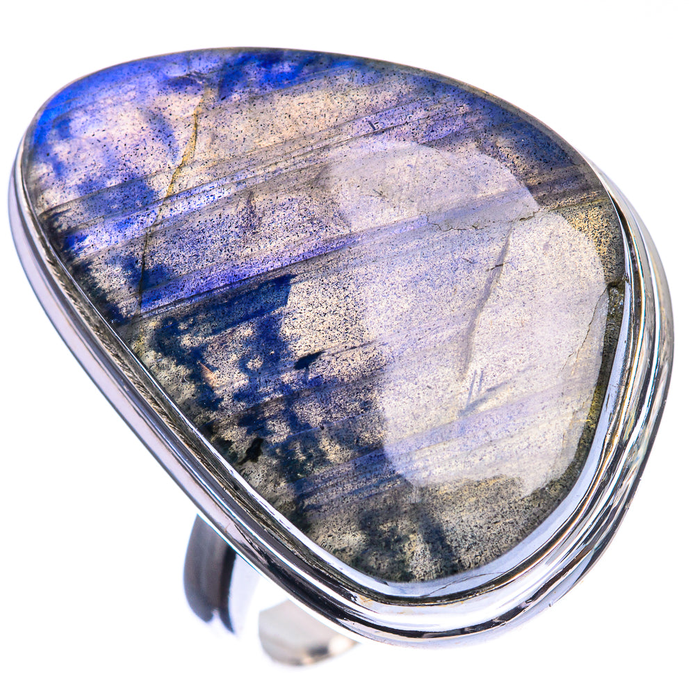 Large Labradorite 925 Sterling Silver Ring Size 11