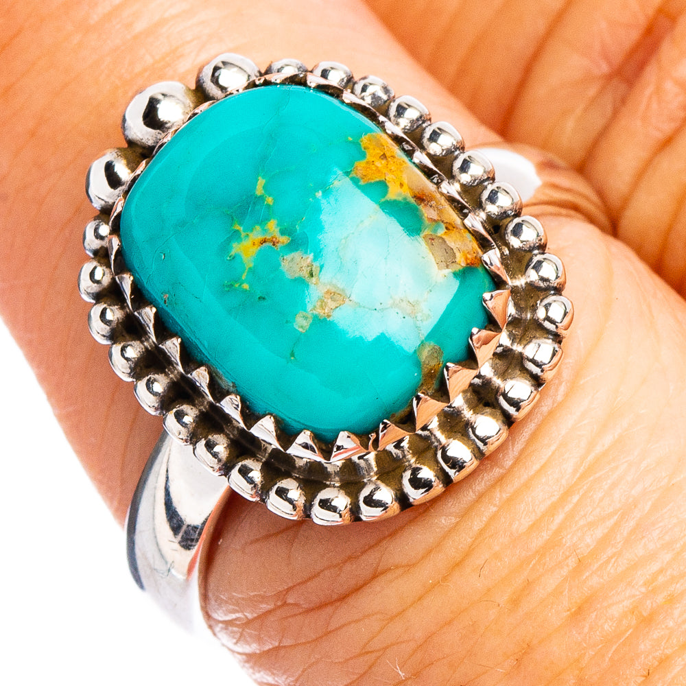 Rare Kingman Turquoise Ring Size 7.75 (.925 Sterling Silver)