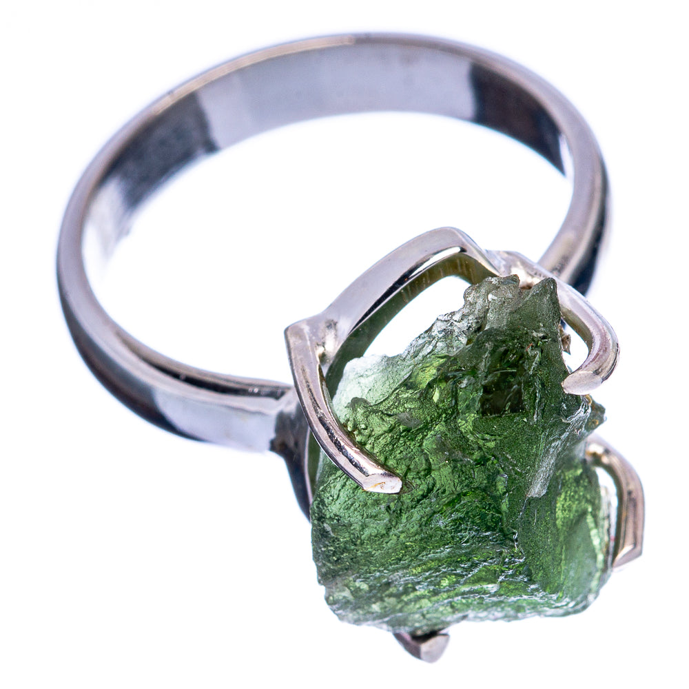 Rare Czech Moldavite Ring Size 6.75 (925 Sterling Silver) R146434