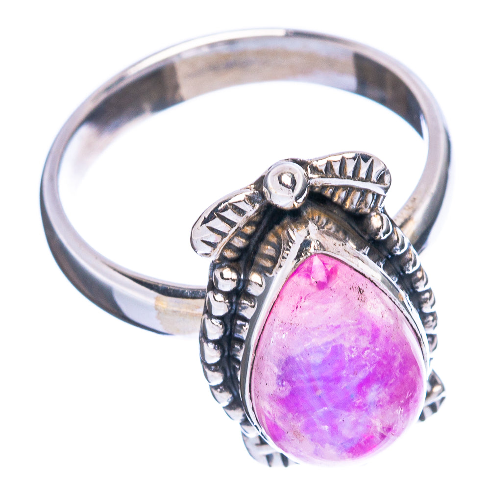 Pink Moonstone Ring Size 7 (925 Sterling Silver) R3727