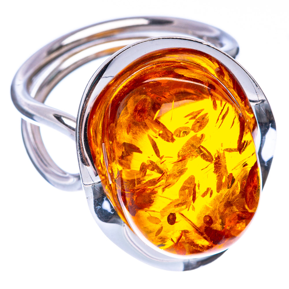 Baltic Amber Ring Size 7 (925 Sterling Silver) R1858