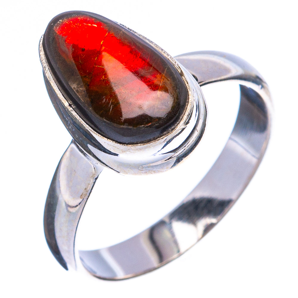 Rare Ammolite Ring Size 6 (925 Sterling Silver) R4994