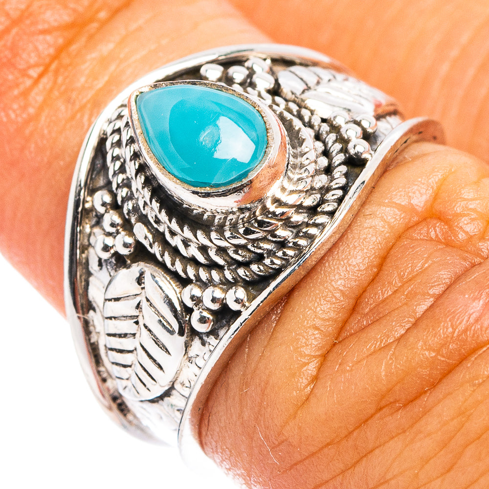 Rare Larimar Cocktail Ring Size 5.75 (.925 Sterling Silver)