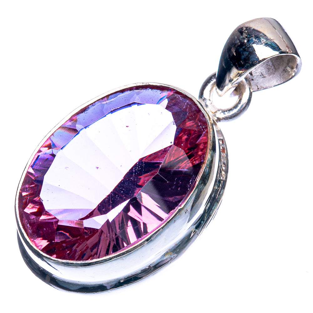 Faceted Color Change Alexandrite (Lab.) Pendant 1 1/8' (925 Sterling Silver) P39328