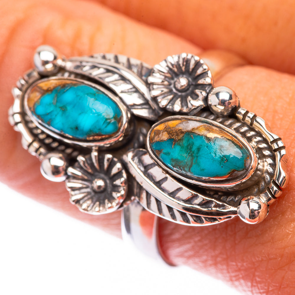 Spiny Oyster Turquoise 925 Sterling Silver Ring Size 9 (925 Sterling Silver) RING140280